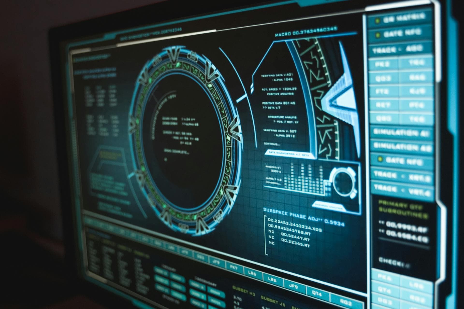 Cyber analyst screens and monitoring detail during readiness review