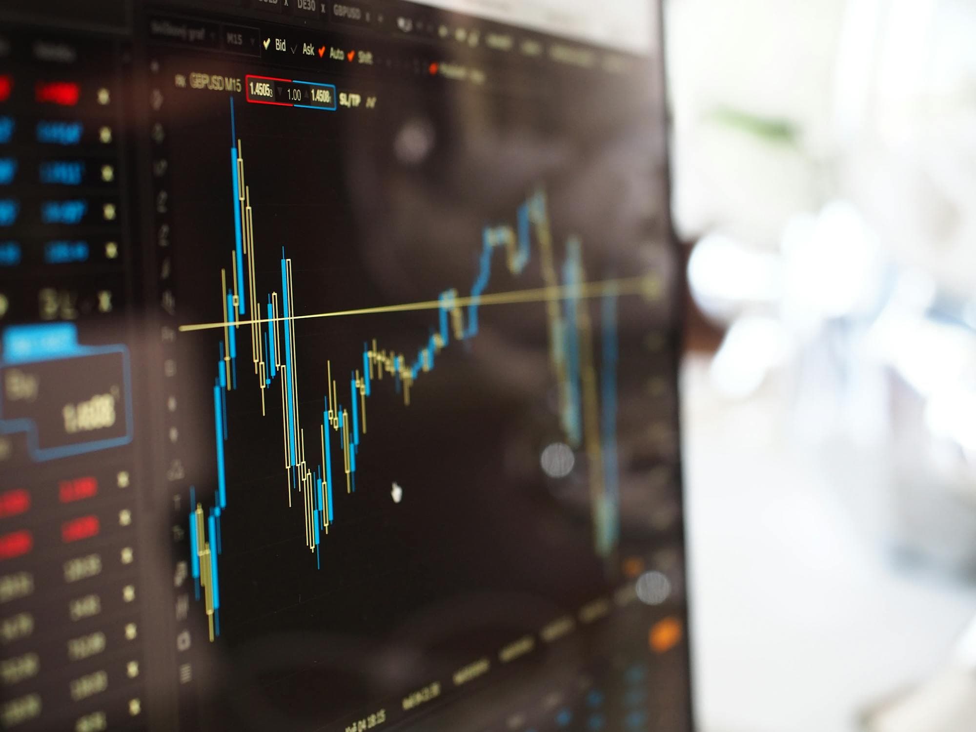 Financial analytics dashboard showing cost trend data