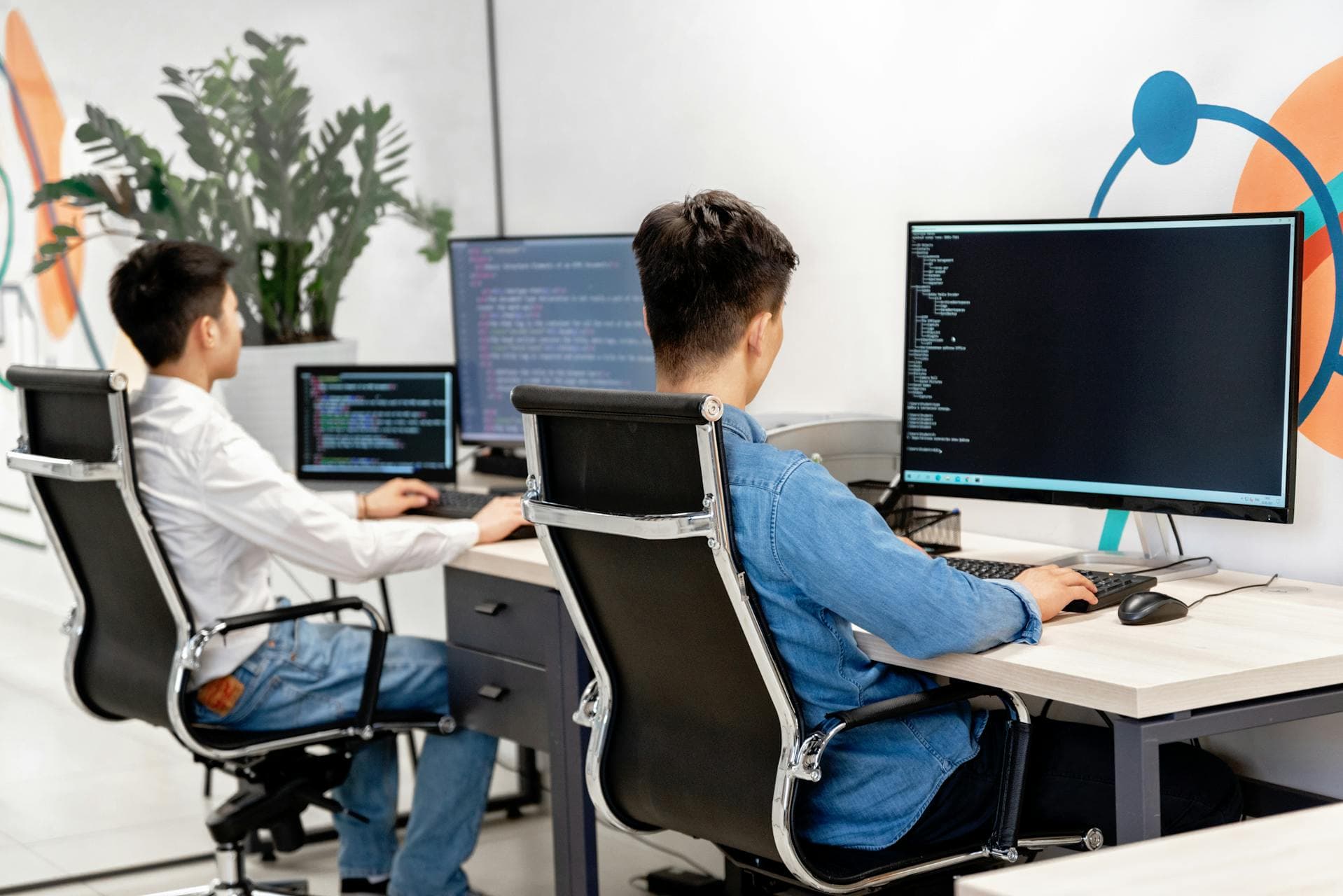 SOC analyst reviewing security monitors